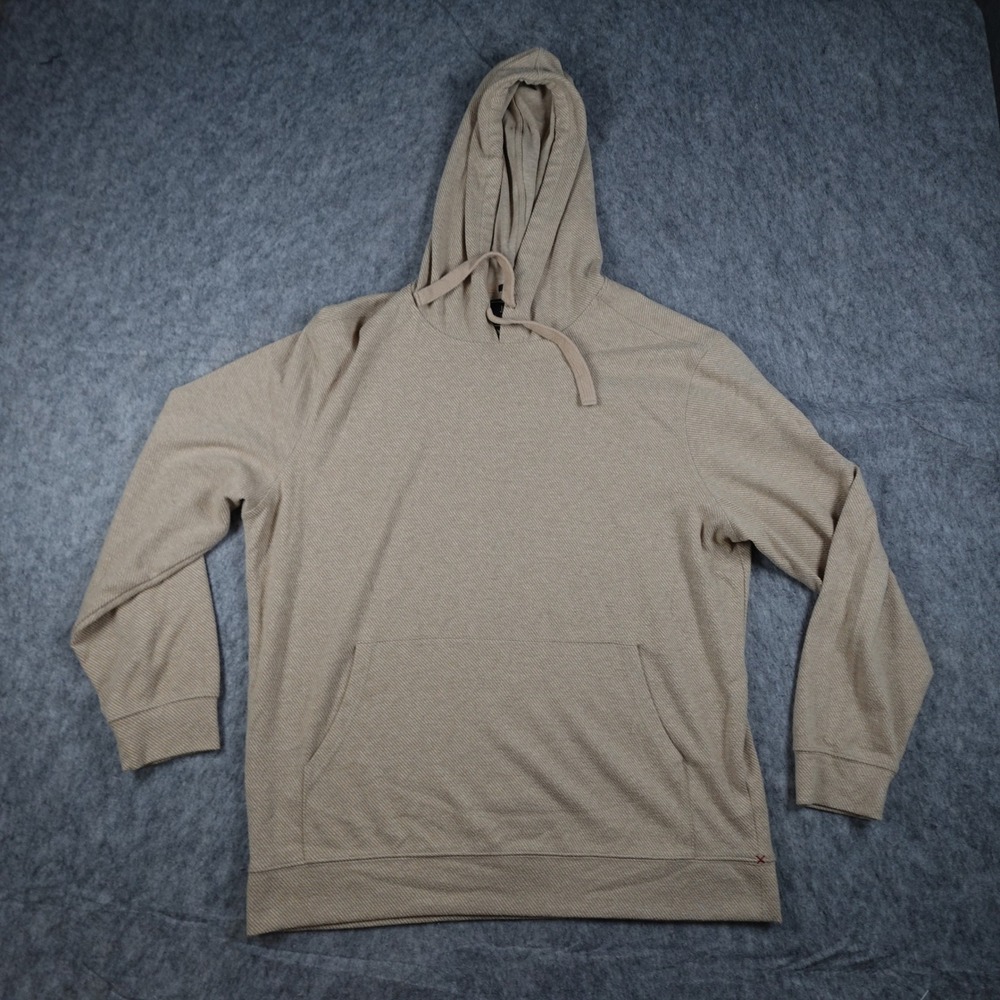 Jachs New York Hoodie Mens Large Camel Lenox Hoodie Pullover Stretch Knit Tan